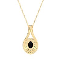 Halo Oval Wrap Necklace