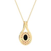 Halo Oval Wrap Necklace