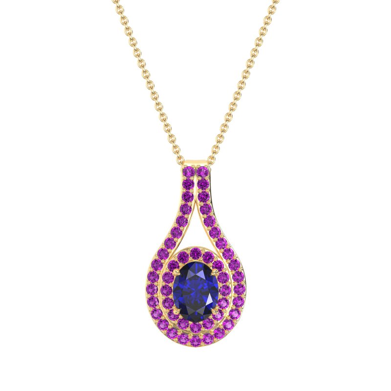 Halo Oval Wrap Necklace