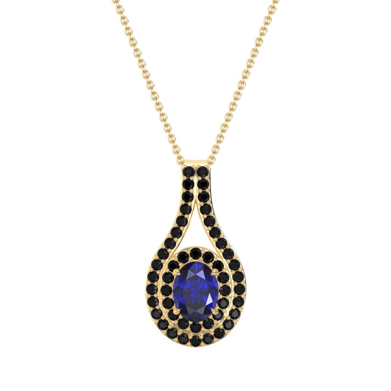 Halo Oval Wrap Necklace