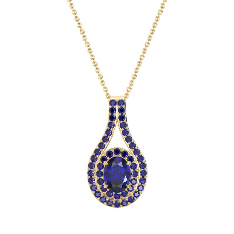 Halo Oval Wrap Necklace