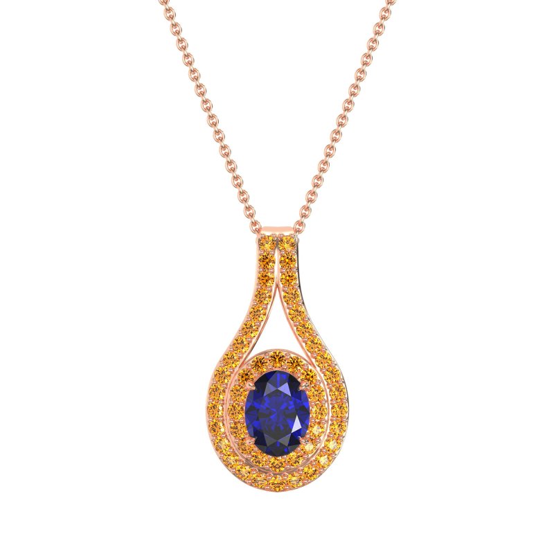 Halo Oval Wrap Necklace