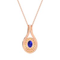 Halo Oval Wrap Necklace