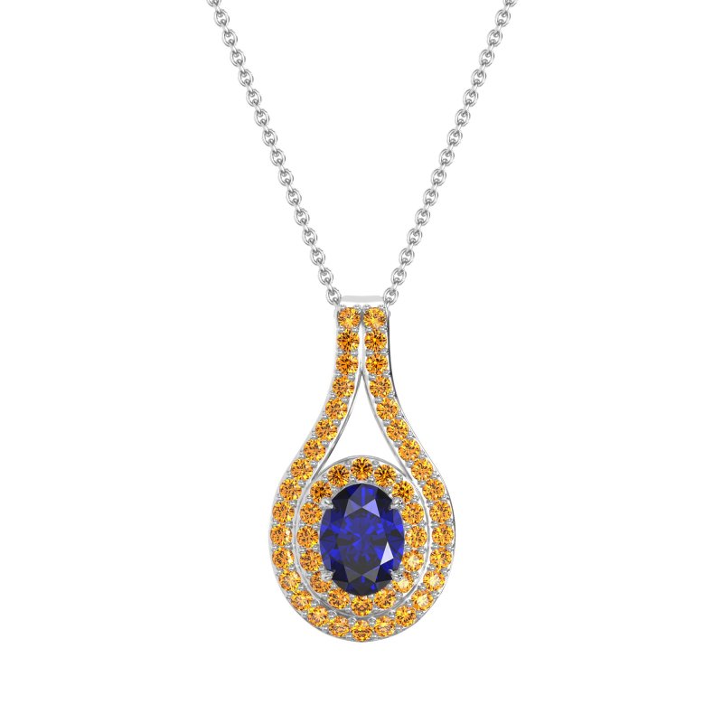 Halo Oval Wrap Necklace