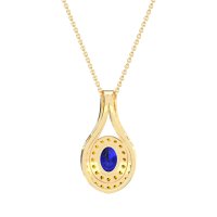 Halo Oval Wrap Necklace