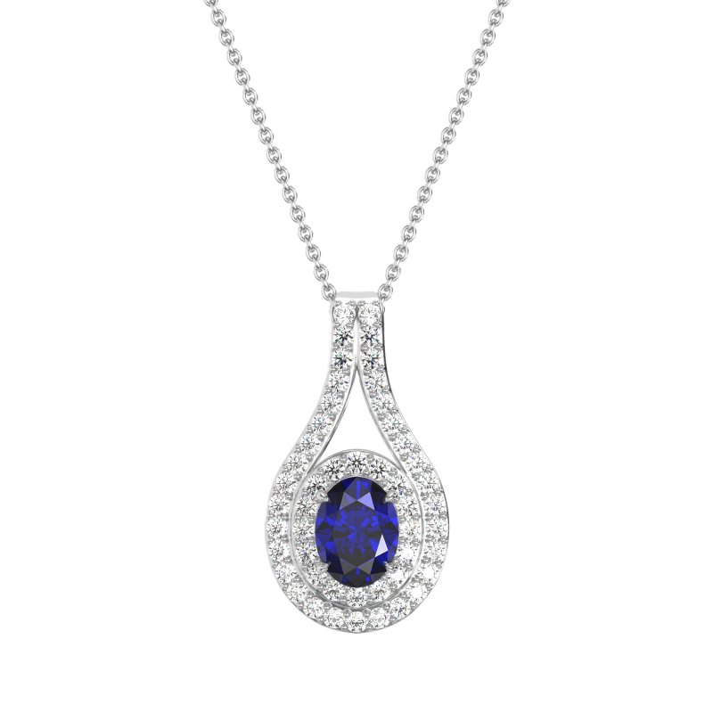 Halo Oval Wrap Necklace