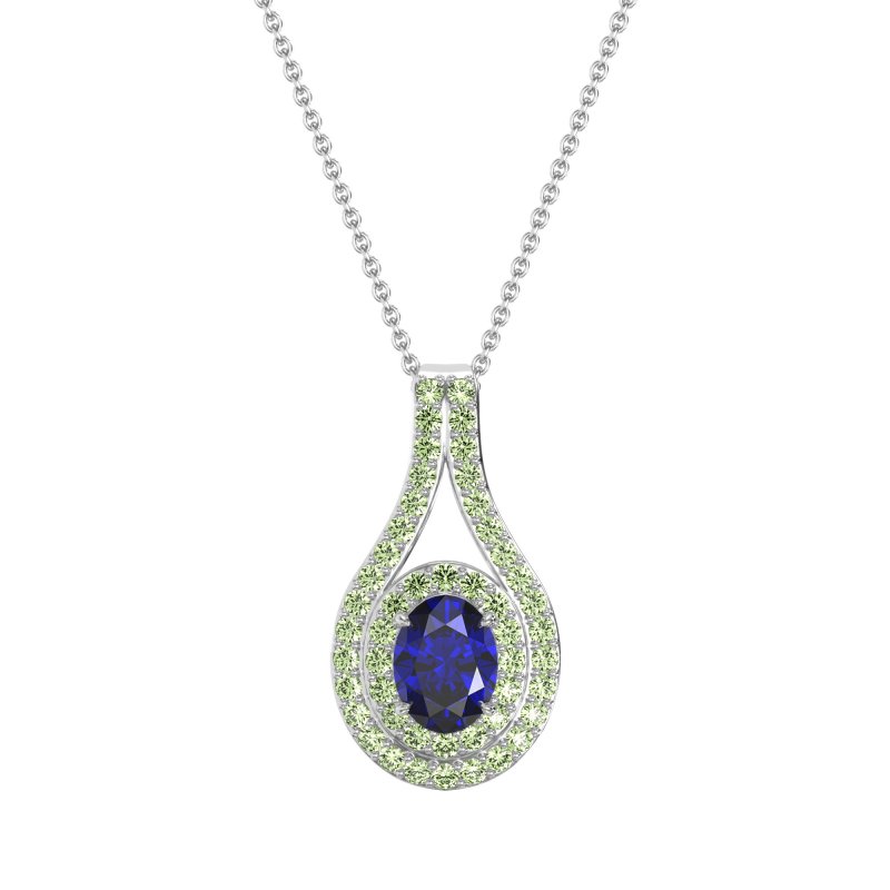 Halo Oval Wrap Necklace