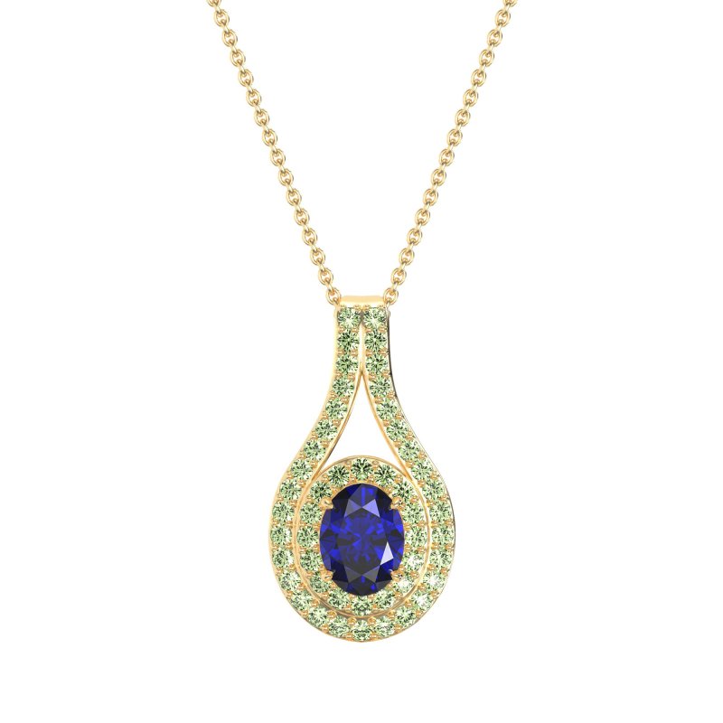 Halo Oval Wrap Necklace