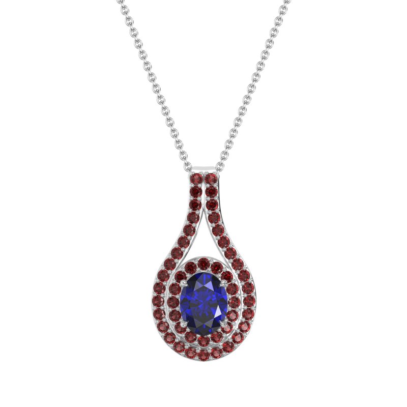 Halo Oval Wrap Necklace