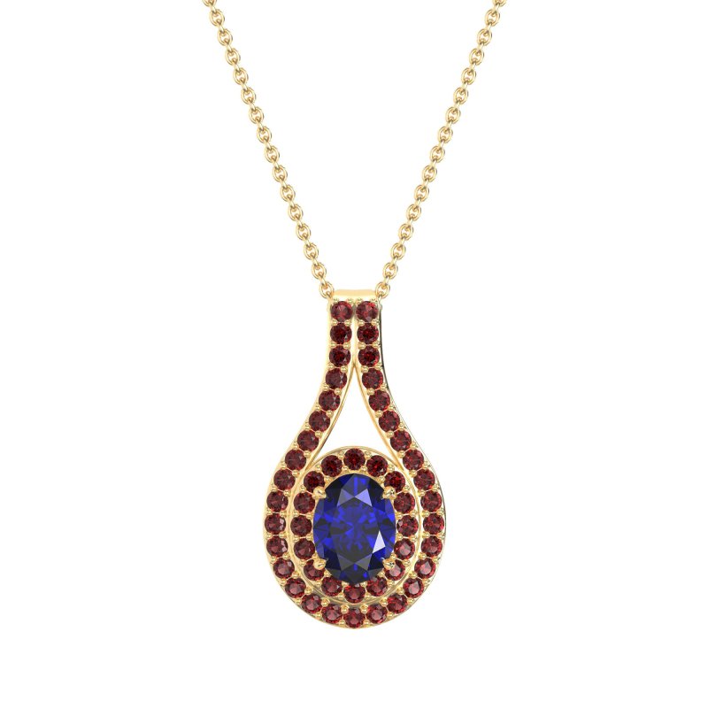 Halo Oval Wrap Necklace