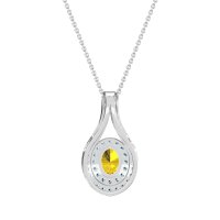 Halo Oval Wrap Necklace
