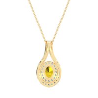 Halo Oval Wrap Necklace