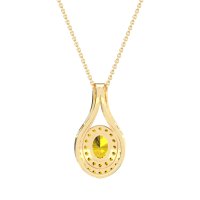 Halo Oval Wrap Necklace