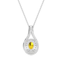 Halo Oval Wrap Necklace