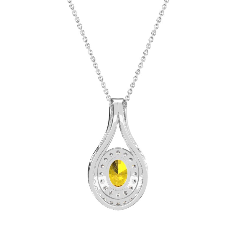 Halo Oval Wrap Necklace