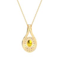 Halo Oval Wrap Necklace