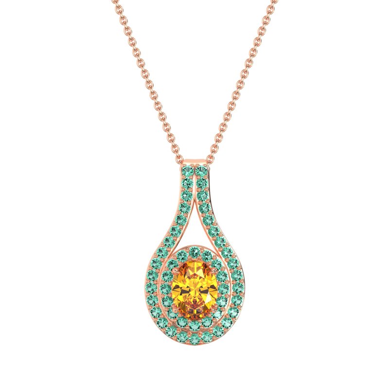 Halo Oval Wrap Necklace