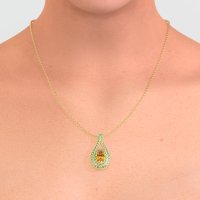 Halo Oval Wrap Necklace