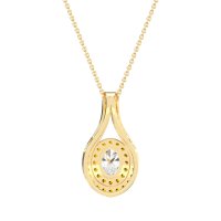 Halo Oval Wrap Necklace