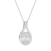 Halo Oval Wrap Necklace