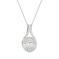 Halo Oval Wrap Necklace
