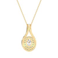 Halo Oval Wrap Necklace