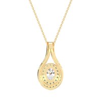 Halo Oval Wrap Necklace