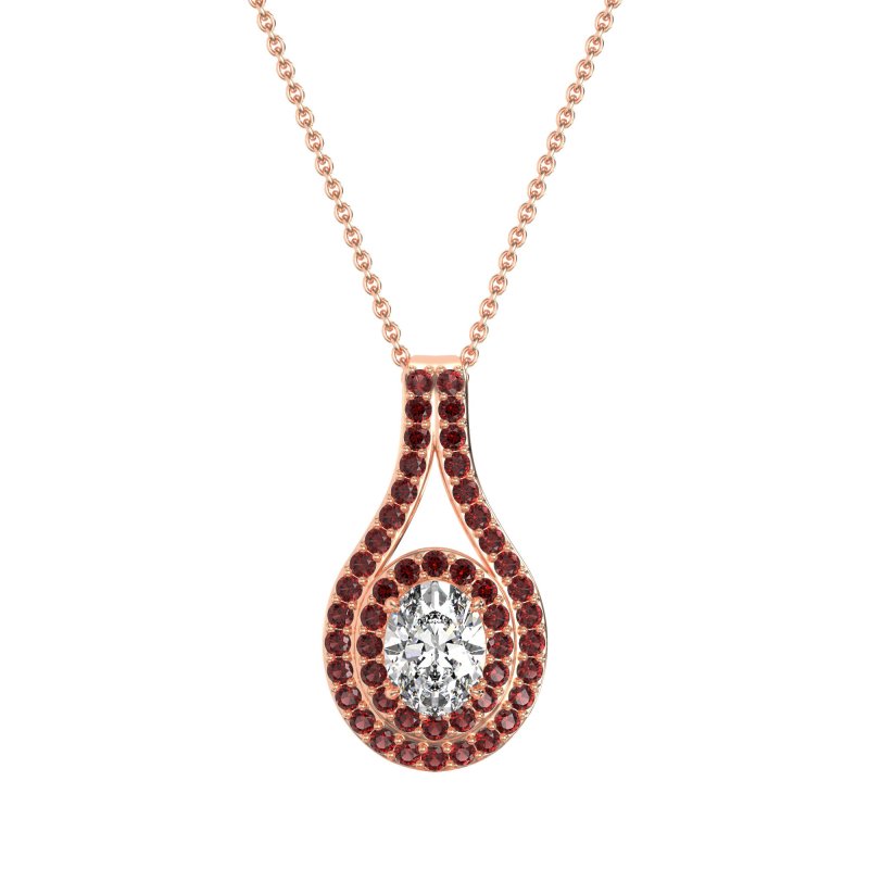 Halo Oval Wrap Necklace