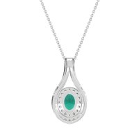 Halo Oval Wrap Necklace