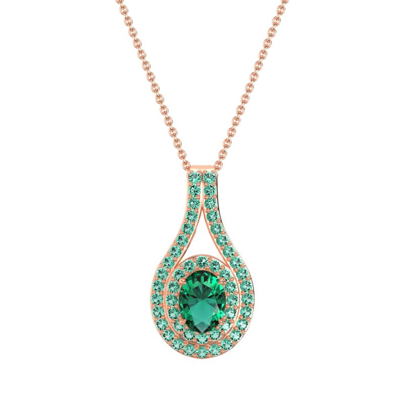 Halo Oval Wrap Necklace