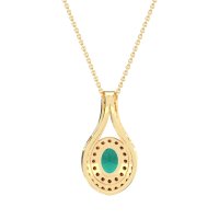 Halo Oval Wrap Necklace
