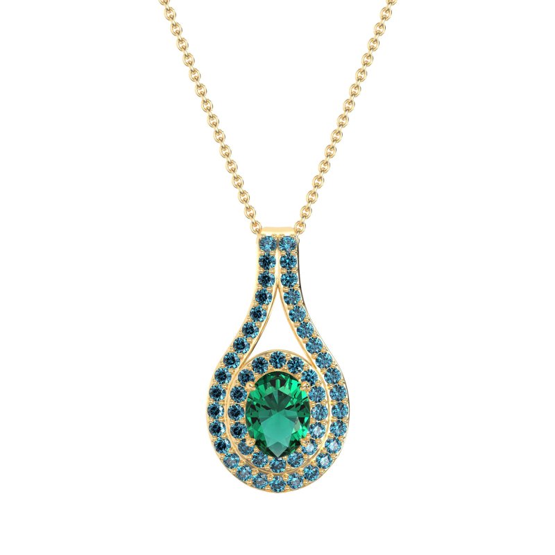 Halo Oval Wrap Necklace