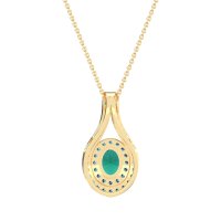 Halo Oval Wrap Necklace