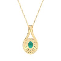 Halo Oval Wrap Necklace