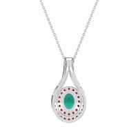 Halo Oval Wrap Necklace