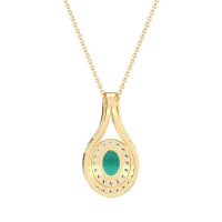 Halo Oval Wrap Necklace