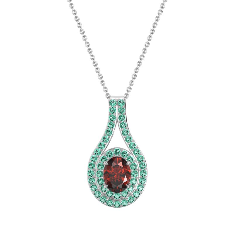 Halo Oval Wrap Necklace