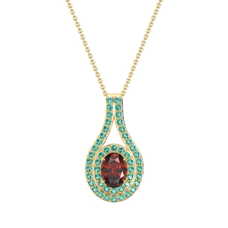 Halo Oval Wrap Necklace