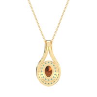 Halo Oval Wrap Necklace