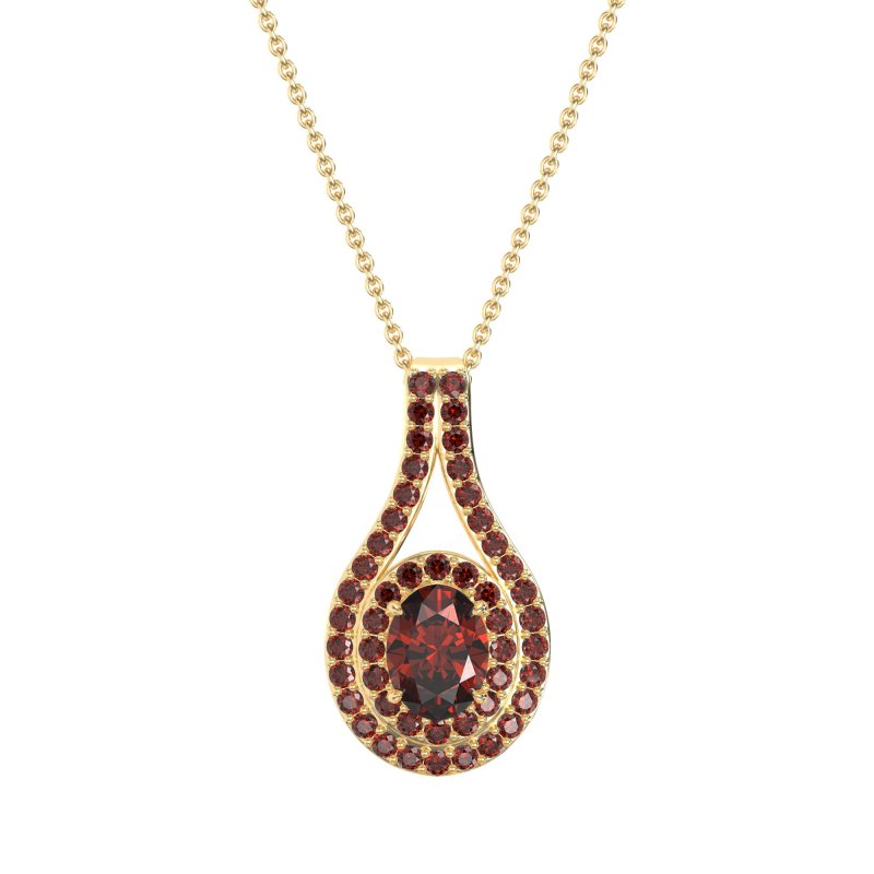Halo Oval Wrap Necklace
