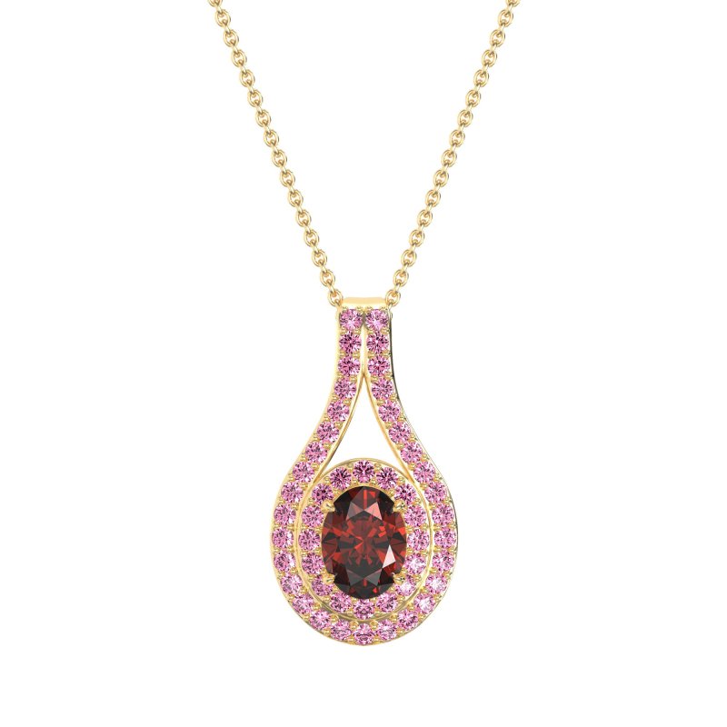 Halo Oval Wrap Necklace