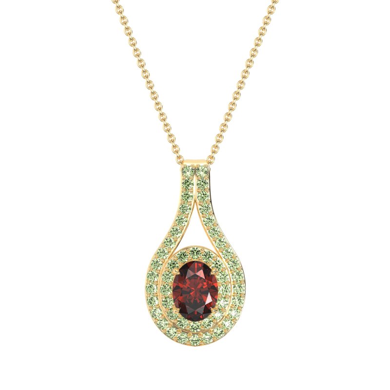 Halo Oval Wrap Necklace