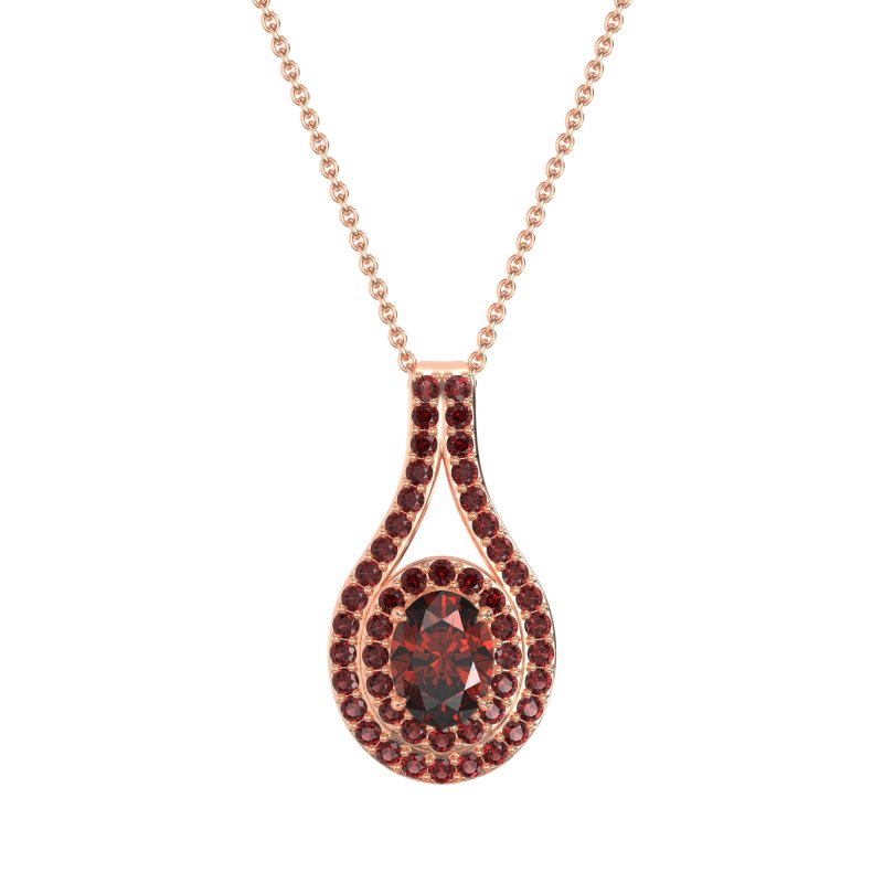 Halo Oval Wrap Necklace