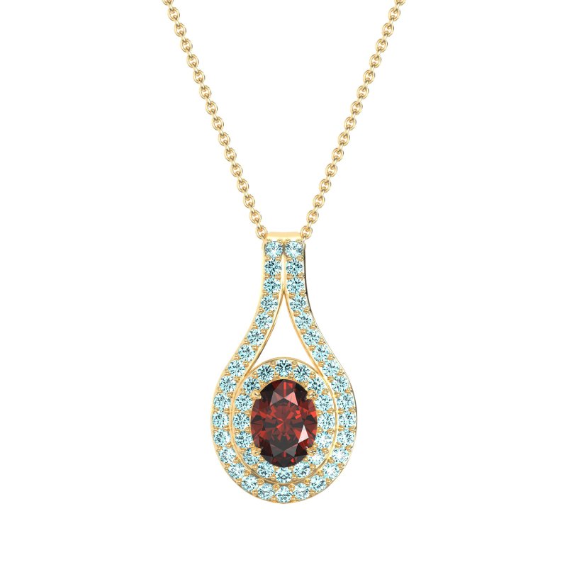 Halo Oval Wrap Necklace
