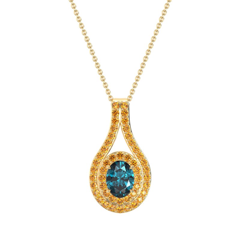 Halo Oval Wrap Necklace