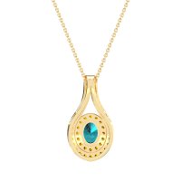 Halo Oval Wrap Necklace