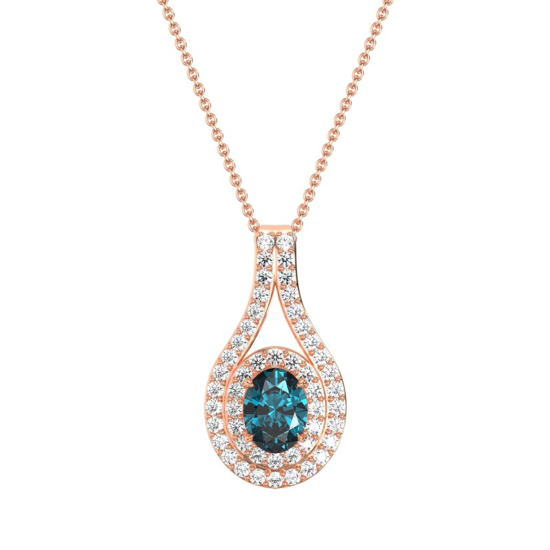 Halo Oval Wrap Necklace