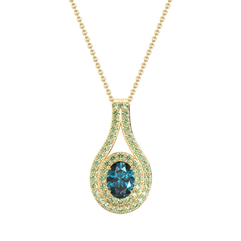 Halo Oval Wrap Necklace