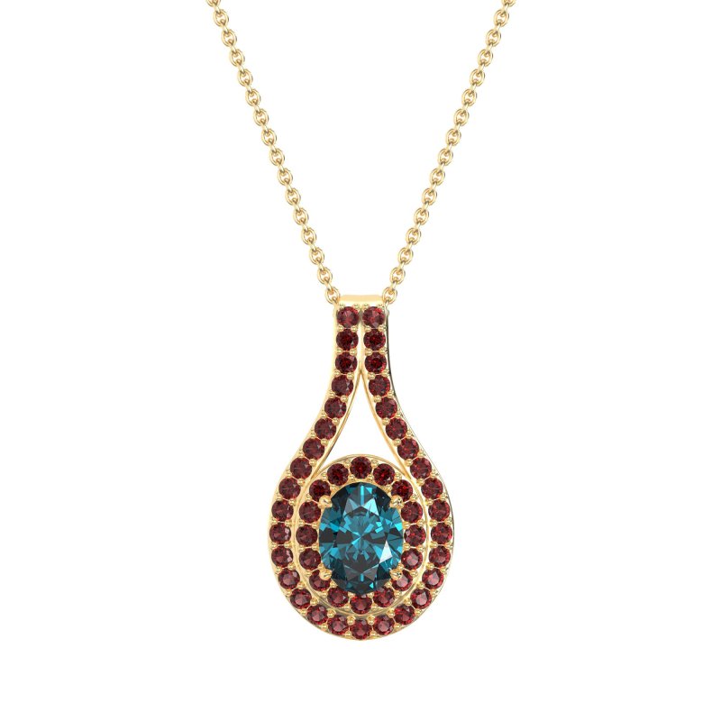 Halo Oval Wrap Necklace