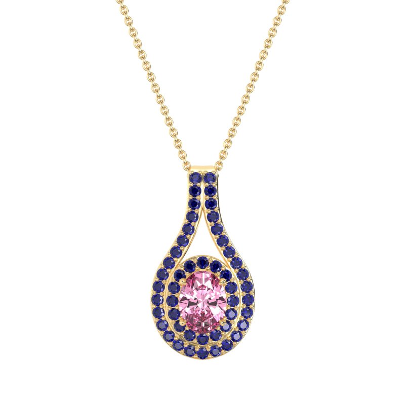 Halo Oval Wrap Necklace